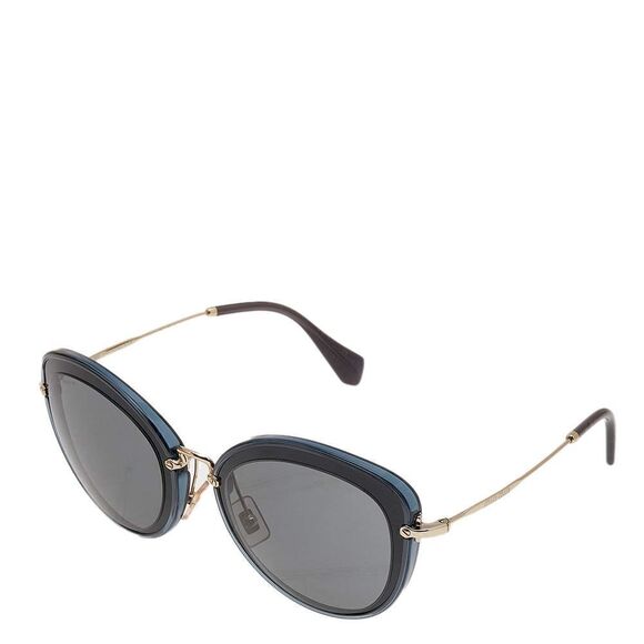 Miu Miu Two Tone/Grey Mirrored SMU 50R Cat-Eye Sunglasses - Picture 3 of 15